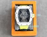 Replica Richard Mille RM035-02 Skeleton Dial Yellow Strap 43mm Watch